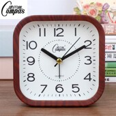 康巴丝静音闹钟床头小台钟老大体字座钟卧室用小钟表