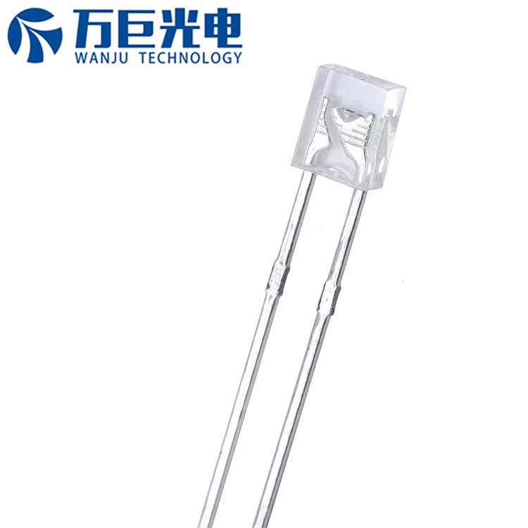 234红光背光键盘灯珠方形透明白发红直插小功率LED发光二极管