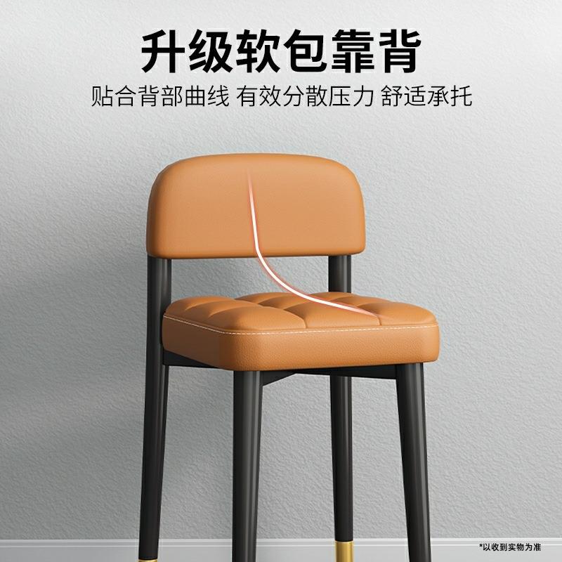 凳子家用轻奢餐椅可叠放餐桌方凳板凳简约现代化妆椅铁艺靠背新品