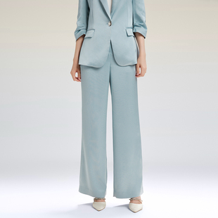 直筒阔腿长裤 通勤商务西裤 女 2026春夏新款 三醋酸拉蒂寇资商场同款