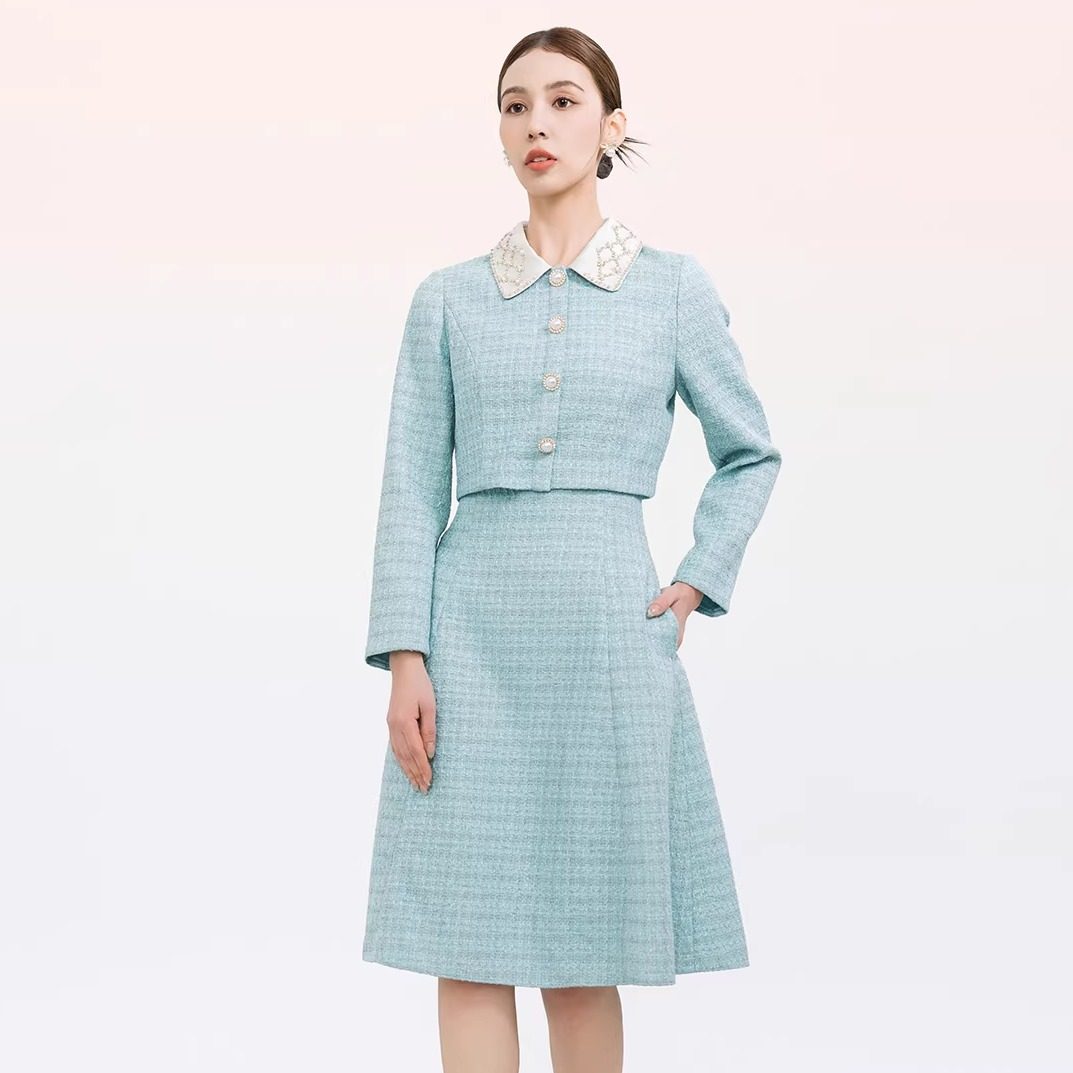 拉蒂寇资商场同款假两件香风冬春新款连衣裙宴会中长款长裙巨好看,女装/女士精品,连衣裙,淘宝优惠券,粉丝福利购,淘宝优惠卷