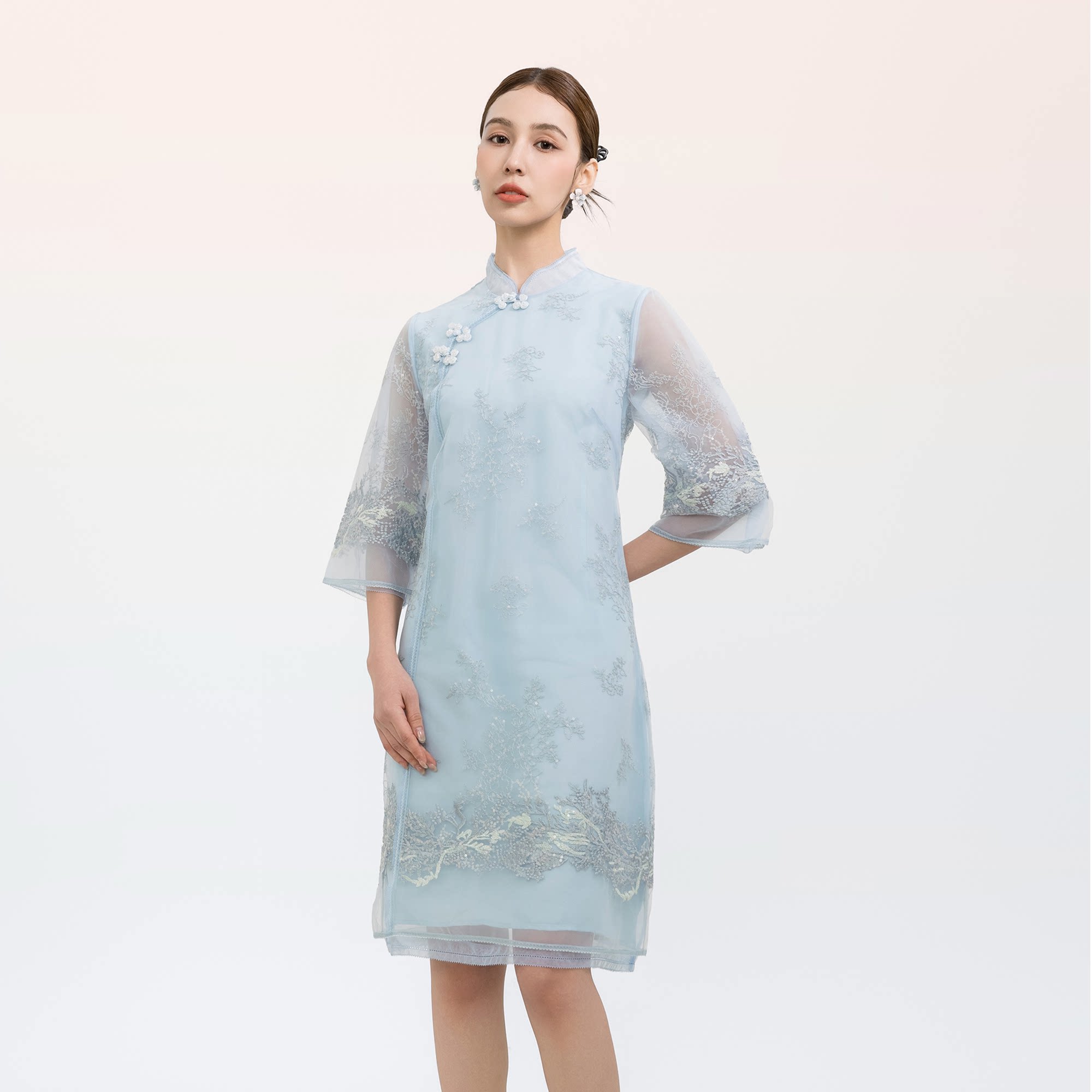 商场同款拉蒂寇资2026春夏新款宴会新中式复古国风旗袍裙连衣裙女