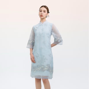 复古国风旗袍裙连衣裙女 宴会新中式 商场同款 拉蒂寇资2026春夏新款