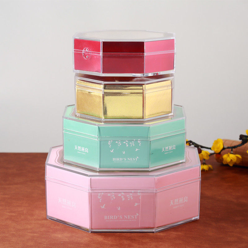 现货亚克力正八角水晶盒燕窝虫草石斛透明包装内盒 滋补品通用盒,橡塑材料及制品,亚克力/有机玻璃,淘宝优惠券,粉丝福利购,淘宝优惠卷