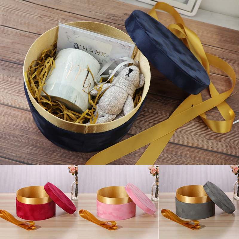 20cm幻彩绒布磨花盒礼品盒现货婚