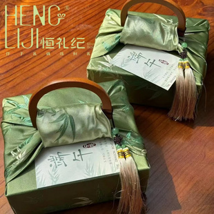 中式款风吕敷礼盒供应 伴手礼端午节礼盒包装吕敷布