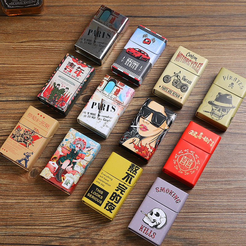 复古防压烟盒保护壳男生便携翻盖