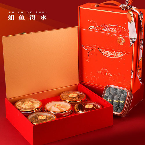 如鱼得水手提礼盒通用滋补品包装