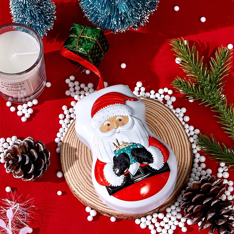 新款外贸可爱卡通圣诞节马口铁盒