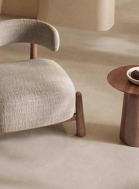 寂风用现厅代简约家民宿酒店休闲沙发椅极简实木侘客单98342人轻