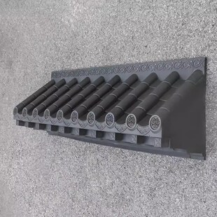 仿古屋檐瓦片房檐装饰一体瓦新门头瓦树脂塑料瓦徽派复古青瓦