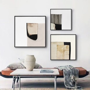 客厅装 饰画沙发背景墙挂画现代抽象艺术铝合金框房间玄关壁画