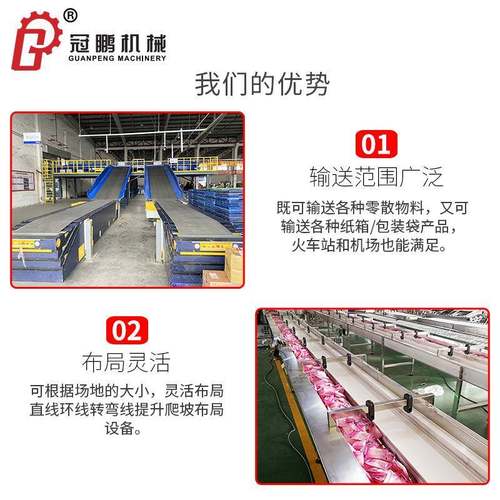 应厂家供小型PU带带流水线包装传送UED食品生产线移皮动式皮带输