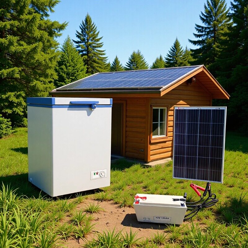 新款太阳能冰柜 108L直流冰柜 太阳能冰柜冷柜 12V 24V冰