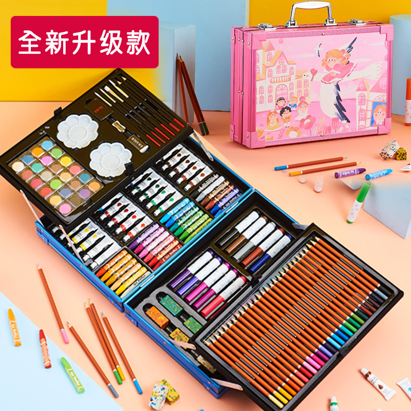 画画工具绘画儿童画笔礼盒水彩笔马笔幼儿园美术用品
