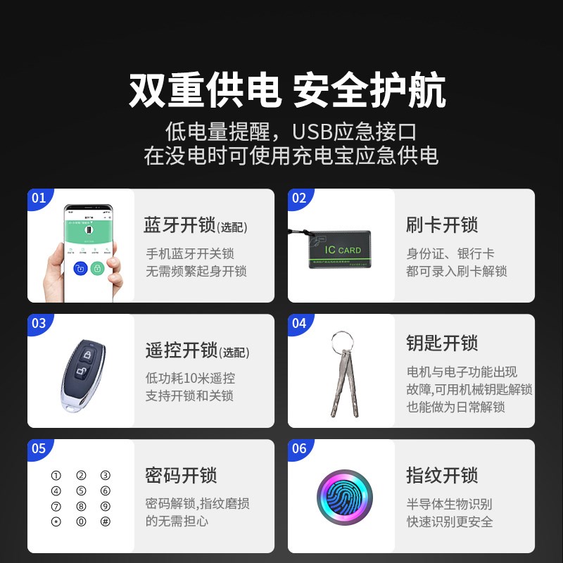 日翔五金门指纹锁密码刷卡指纹门禁锁单门智能锁