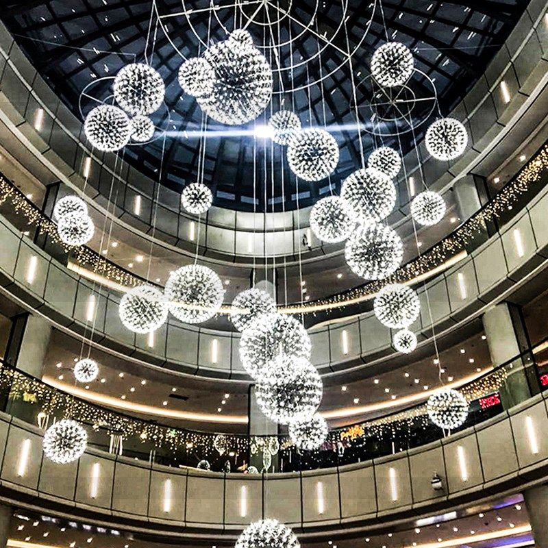 酒店大堂火球满天星灯具商场会展中心售楼部灯