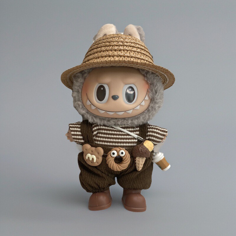 适用labubu娃衣123代拉布布衣服