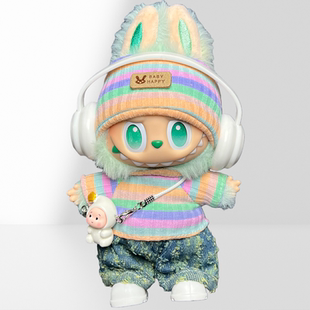 仅衣服Labubu娃衣一二三代17cm平静希望绿色青提果果拉布布衣服潮