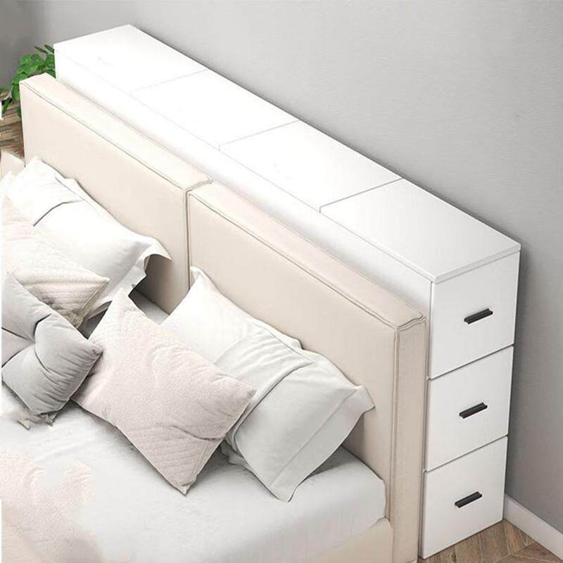 床头床尾夹缝长条窄收纳柜飘窗抽屉柜阳台换鞋柜沙发边柜定制定做