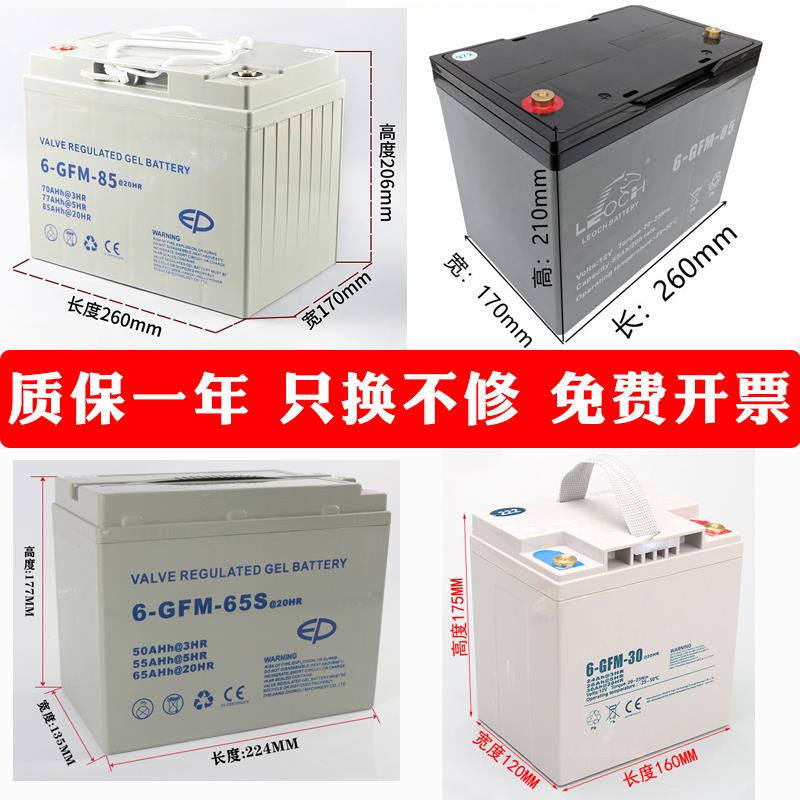 中力电动叉车电池小金刚配件12V电瓶蓄电池30A65A85A天能电池正品