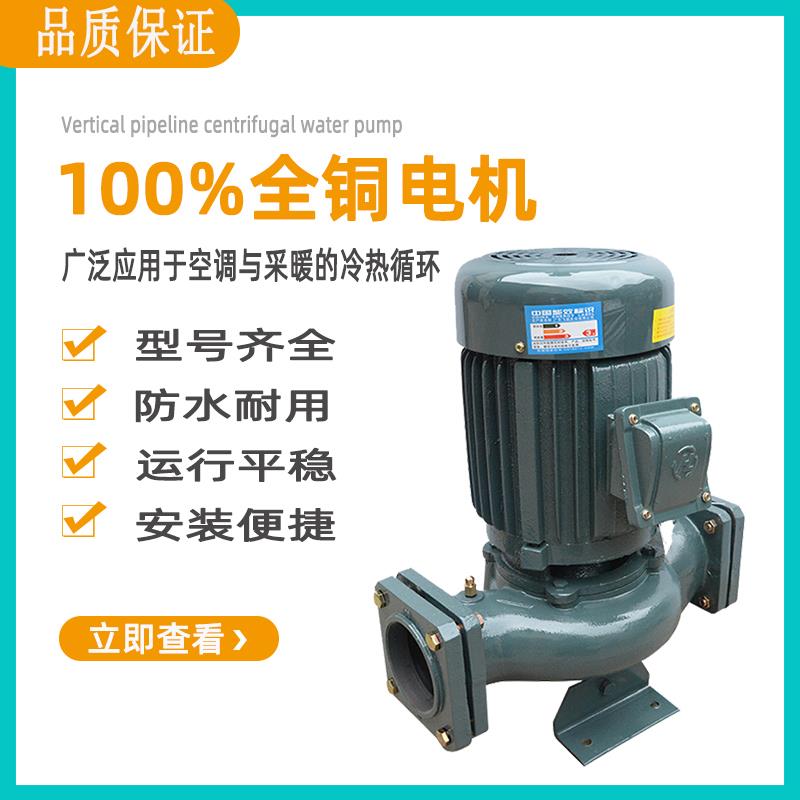 立式离心泵防水大流量全纯铜循环管道泵铸铁电动增压高扬程抽水泵
