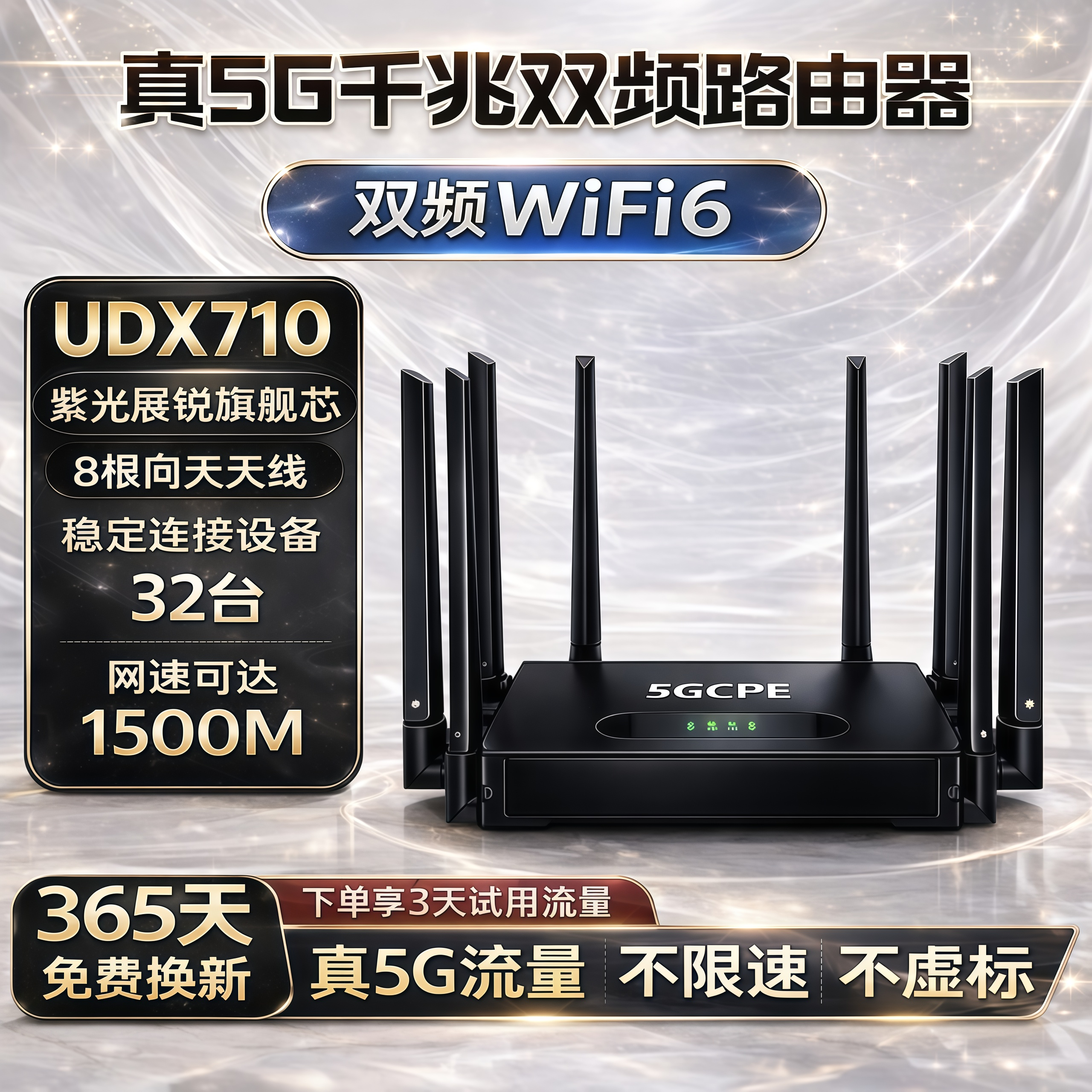 科讯鲸5G无线路由器千兆双频wifi6全网通用5Gcpe免插卡随身wifi移动路由器企业办公租房家用无线宽带高速流量