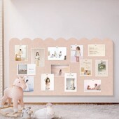 软木板照片墙背景板留言板记事板公告栏装 饰背景墙便利墙板