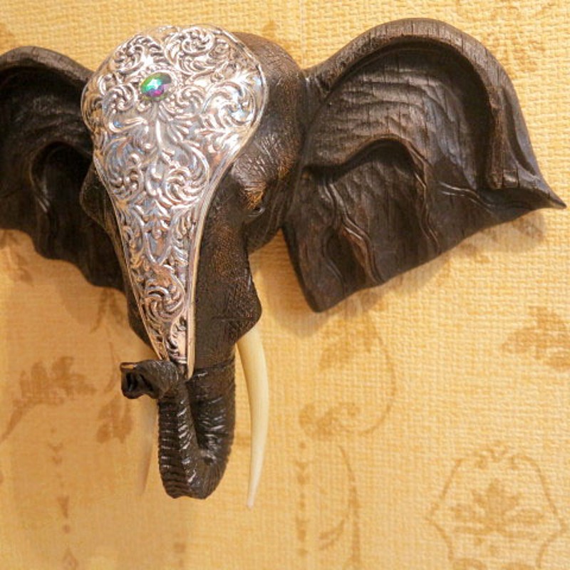 东南亚风格象壁挂壁饰墙壁饰品大象工艺印巴风情饰品