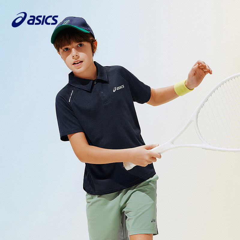 亚瑟士童装2026夏季新款儿童吸湿速干POLO衫男童女童运动短袖t恤
