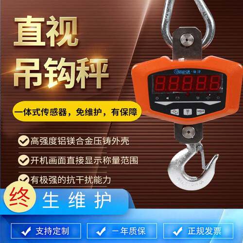 勤酬1吨2T3t直视电子吊秤300kg/500kg行车电子称吊钩秤厂家直销