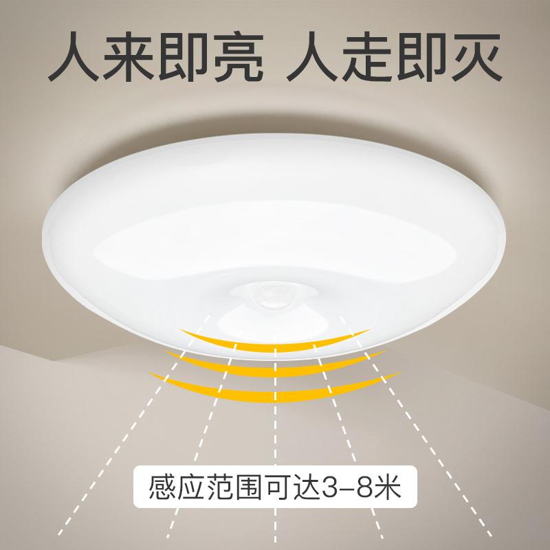跨境新款感应过道灯入户走廊玄关灯红外人体感应灯衣帽阳台吸顶灯