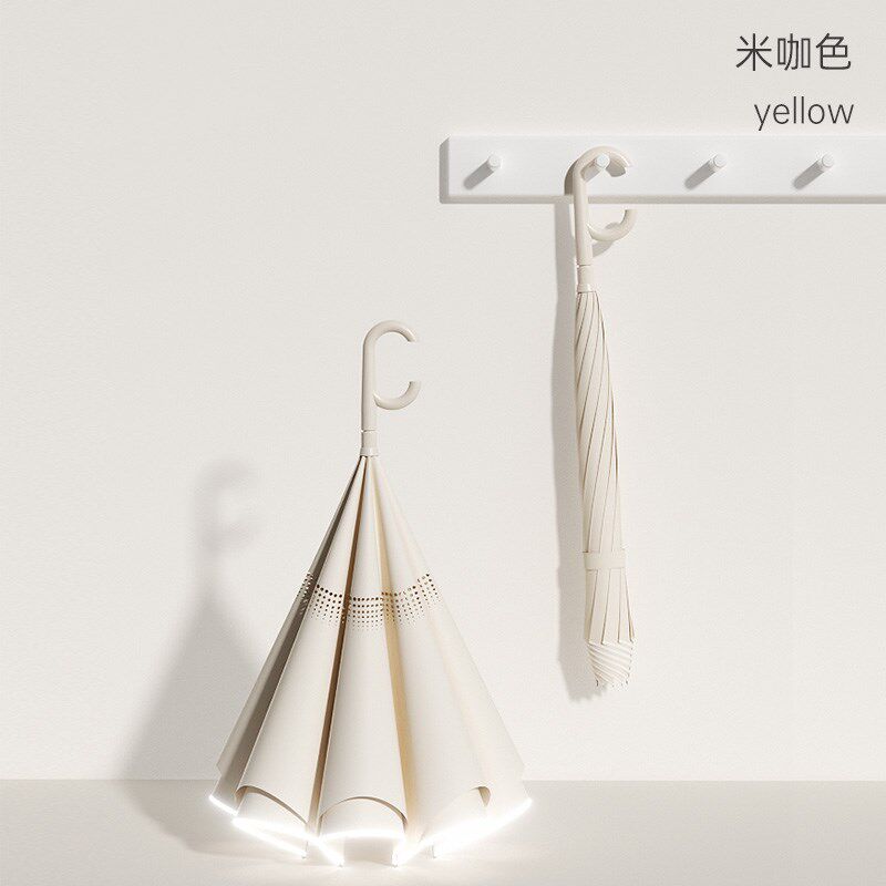 淸潇自动反向伞长雨伞女加大加厚加固晴雨两用大号载汽