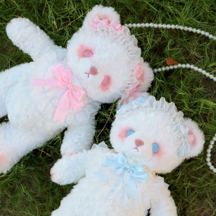 熊兽星球-围兜熊包Lolita玩偶包包毛绒斜跨双肩可爱原创设计