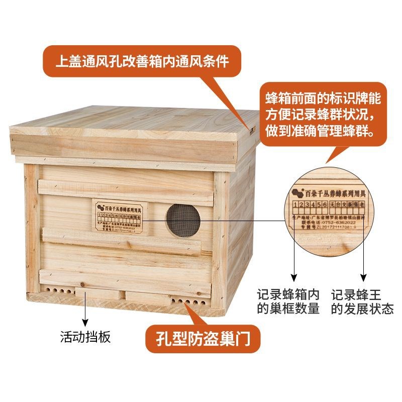 标准十框中蜂箱蜜蜂箱全养蜂箱育王箱蜜蜂工具用具蜂具