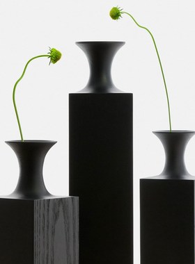 法式复古干瓶实木艺术客厅玄关茶桌茶室插小器装饰品