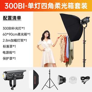 贝阳（beiyang）300W三代直播补光灯led摄影拍照柔光球形灯直播套