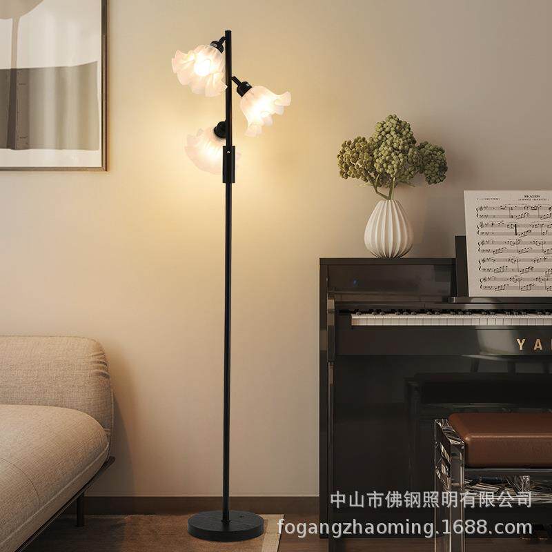 北欧风led落地灯充电款伸缩立式台灯落地灯客厅卧室无线地灯氛围