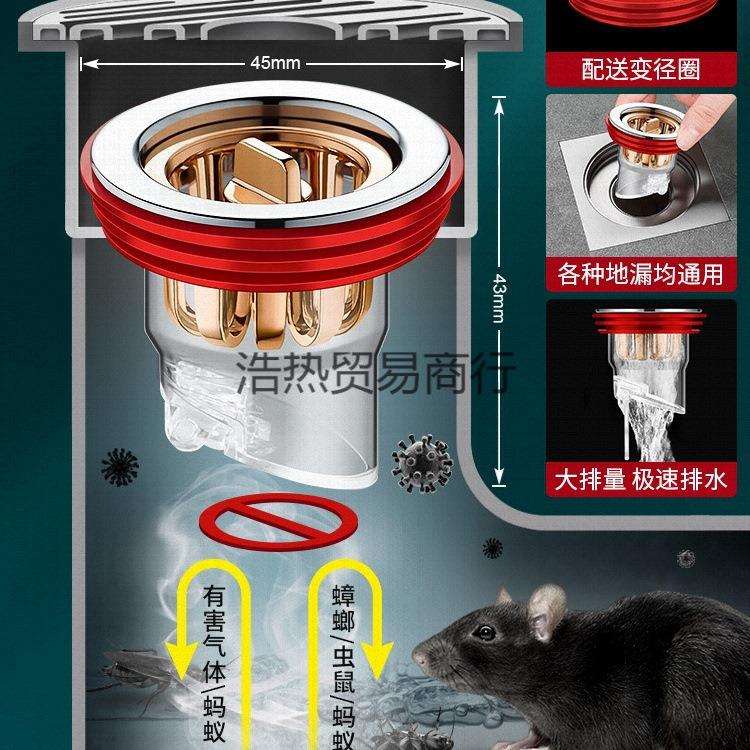 防臭地漏芯心卫生间厕所下水道口堵臭器防虫防反味内芯密封塞通用