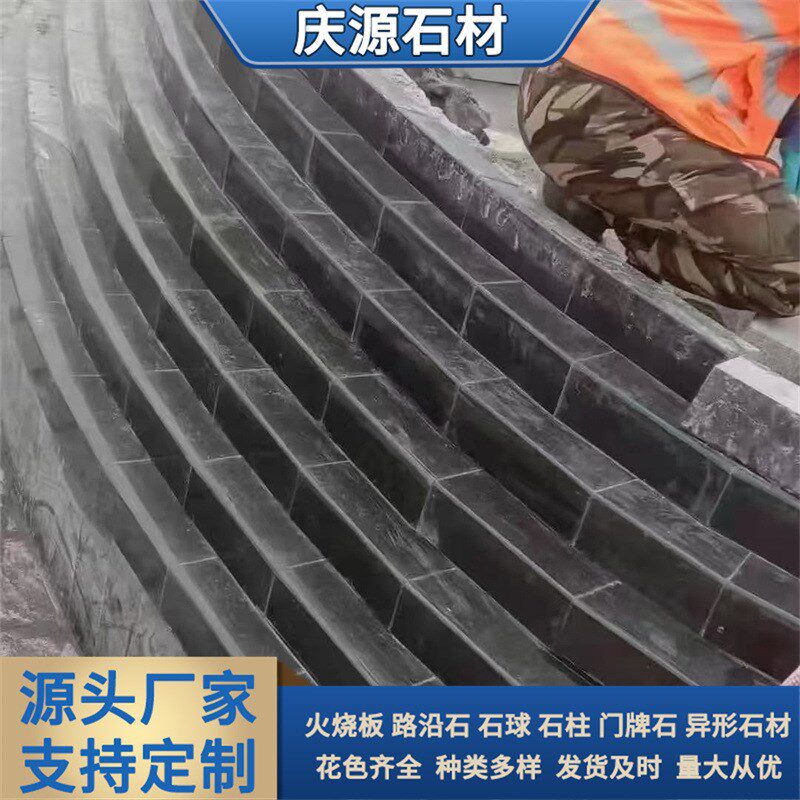 中国黑石材水景石园林景区建筑雕刻景观石摆件中国黑光面大理石板
