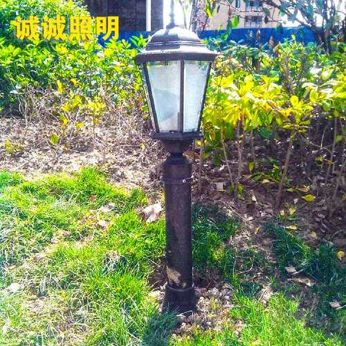 户外欧式六角LED草坪灯小区花园景观庭院灯防水复古路灯厂家直销