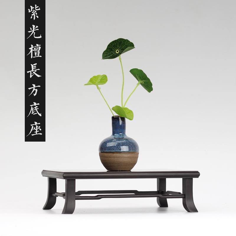 工艺品 黑檀博古架茶壶架 紫光檀饰品摆架奇石底座 盆景架