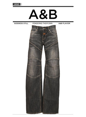 A&B Studios 巴家平替纯色低腰口袋牛仔裤修身版型男女同款