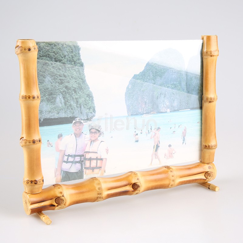 竹节菜单架餐饮摆台签创意竹木根鞭广告资料价格展示立牌台卡