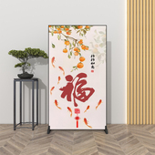 新入户屏风客厅玄关卧室走廊厕所遮挡面布艺座屏