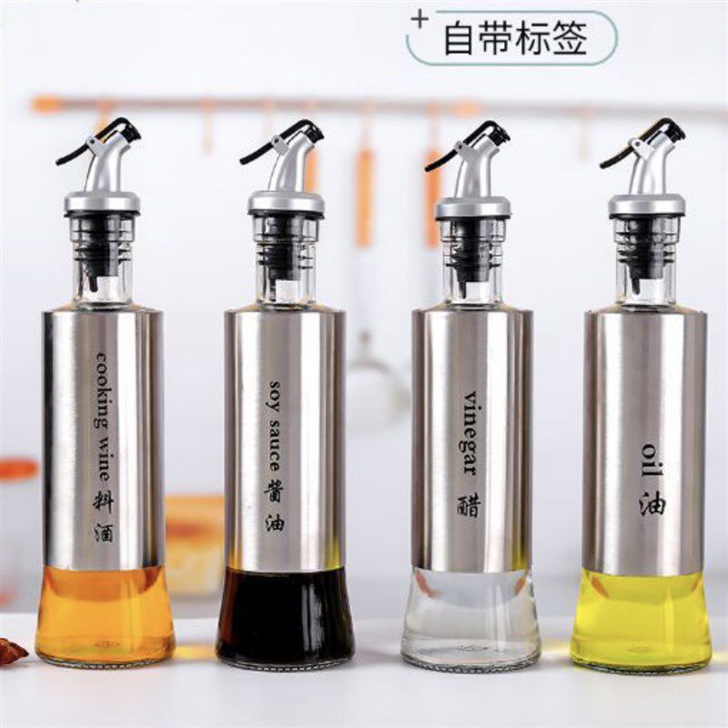 玻璃油壶醋壶酱油壶料酒壶四件大号调味瓶单个