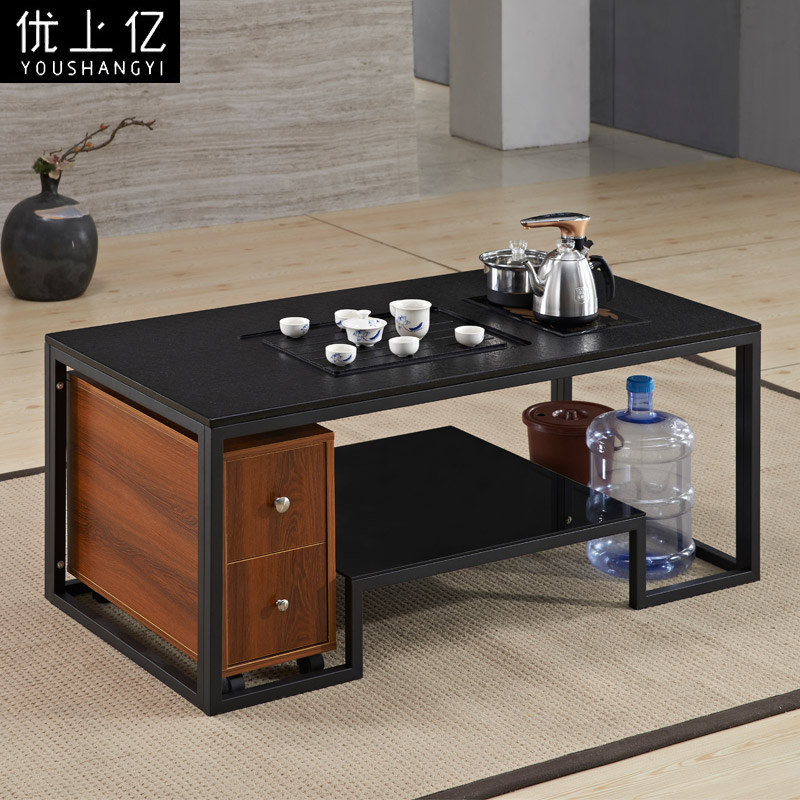 现代火烧石面办公室茶几办公沙发茶几 大 理石茶几