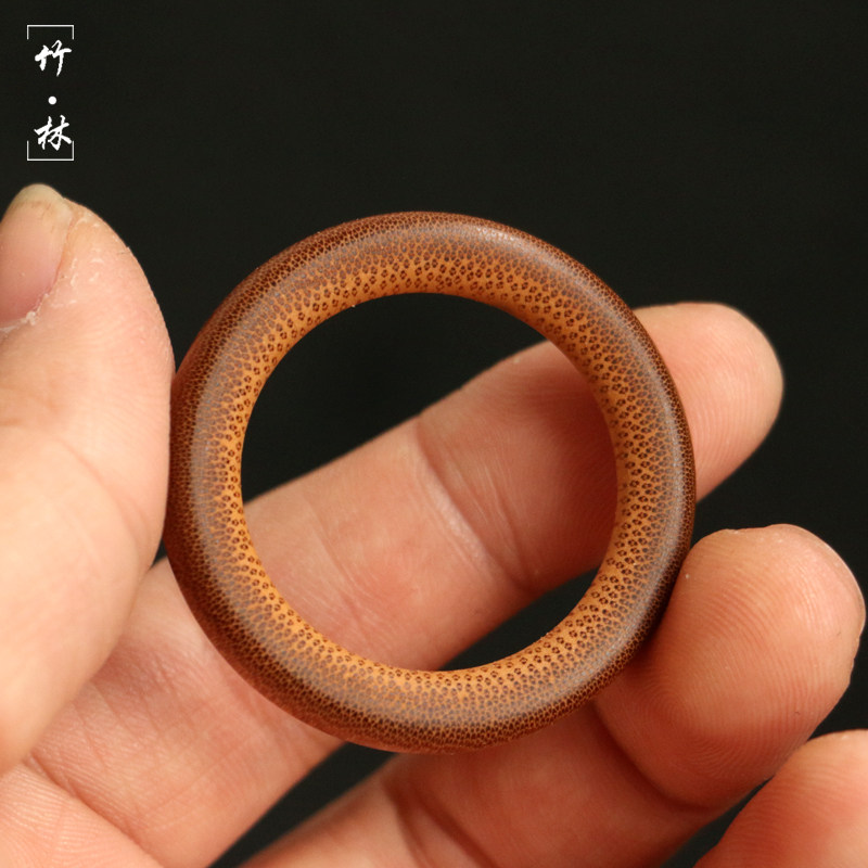 精工竹制老玉竹文玩竹圈鸟绣眼挂圈吊环手钥匙指环挂吊坠