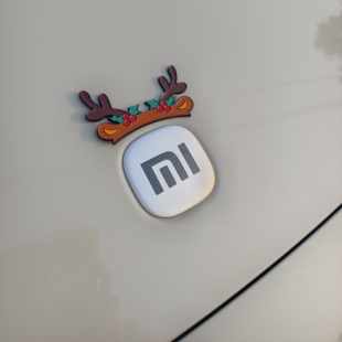 小红帽汽车车贴通用车型圣诞帽3D立体文字车标贴ABS原车材质