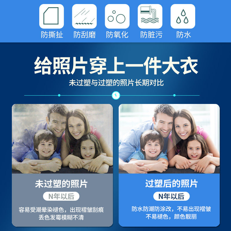 易佰丰塑封办公照片过塑小型热塑封膜过胶商用封塑照片全自动覆膜